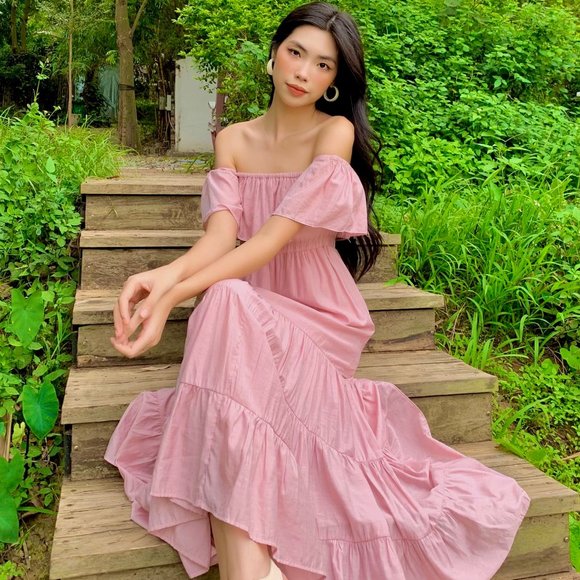 ALANTINO OFF SHOULDER DRESS - Picture 2 of 4